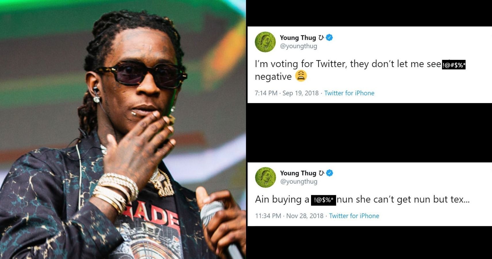 10 Of The Most Bizarre Young Thug Tweets That Will Have You Scratching Your Head