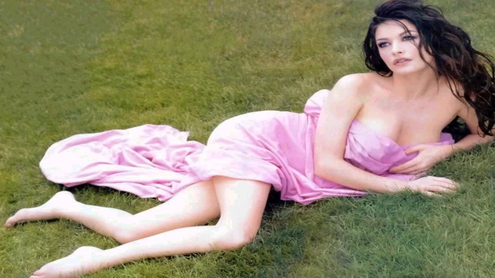 catherine zeta jones pink dress Catherine Zeta-Jones Pink Dress For Swansea Visit July 2019